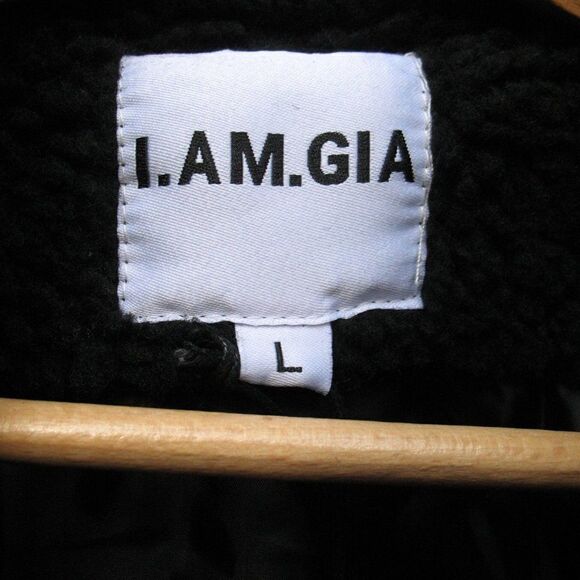 NWT I. Am. Gia Black Sherpa Teddy Oversized Jacket Pixie Coat - Picture 8 of 9